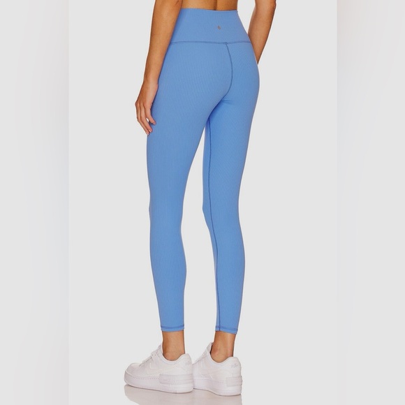 Spiritual Gangster Women's Blue Rib High-Waisted 7/8 Legging Pants M - Picture 1 of 6